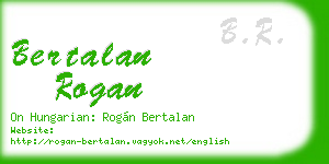 bertalan rogan business card